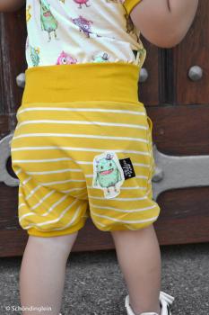 Preview: Baumwolljersey Isa Streifen Gelb/Weiß  by Swafing